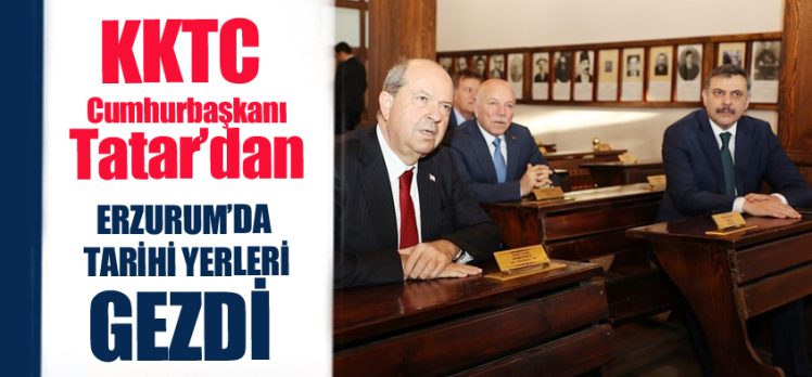 KKTC Cumhurbaşkanı Tatar, Kars ve Ardahan programlarından sonra tekrar Erzurum’a geldi.