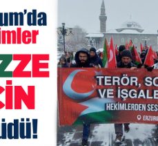 Erzurum’da sağlık çalışanları Gazze’ye yönelik saldırıları protesto etmek için “sessiz yürüyüş” yaptı.