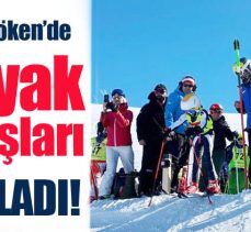 Türkiye Kayak Federasyonu Alt Minikler Festivali B slalom yarışları Konaklı Kayak Merkezi’nde başladı.