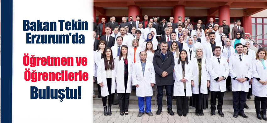 Milli Eğitim Bakanı Prof. Dr. Yusuf Tekin, Erzurum’un Horasan ilçesinde Fen Lisesi’ni ziyaret etti.