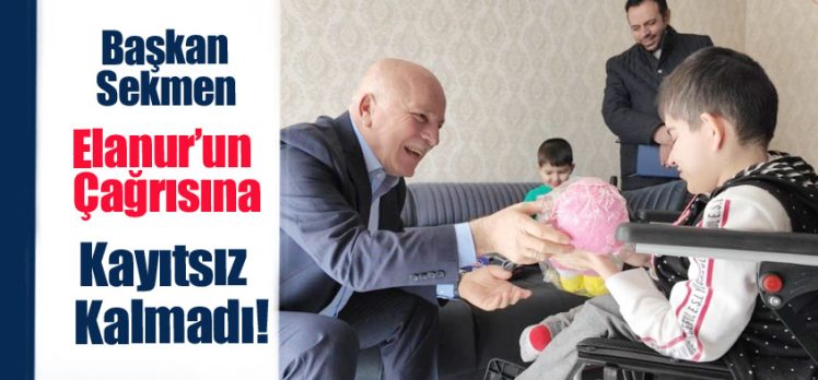 Sekmen, kendisine sosyal medya üzerinden çağrıda bulunan Elanur’un çağrısına cevap verdi.