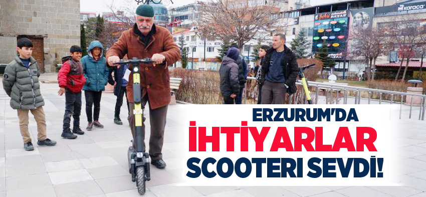 Scooter, Erzurum kent merkezinde ilk sürüşleriyle vatandaşlardan büyük ilgisini gördü.