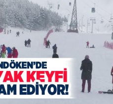 Erzurum’da kayak severler Mart ayında Palandöken’de kayağın keyfini çıkarmaya devam ediyor.