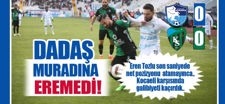Erzurumspor FK Lig’in 25. haftasında evinde konuk ettiği Kocaelispor’u elinden kaçırdı.