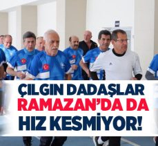 Erzurum’da yaşları 72’yi bulan atletler, maraton için hazırlıklarında Ramazan’da da hız kesmiyor.
