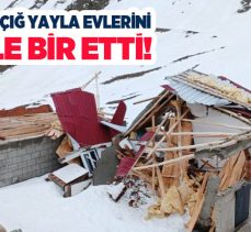 Erzurum’un İspir ilçesine bağlı Yedigöl köyü Dikenli Yaylası’na çığ düşmesi sonucu onlarca ev yıkıldı.