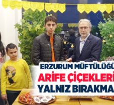Erzurum Müftülüğü ‘Arife Çiçekleri’ projesi ile  bayram öncesi yetim çocukları sevindirdi.