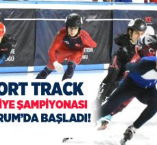 Short Track Türkiye Şampiyonası Erzurum’da başladı. Şampiyonaya toplam 107 sporcu katılacak.