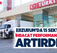 Erzurum’dan, 2023’e göre bu yıl 15 sektörün ihracatı artarken 3 sektörde düşüş görüldü.