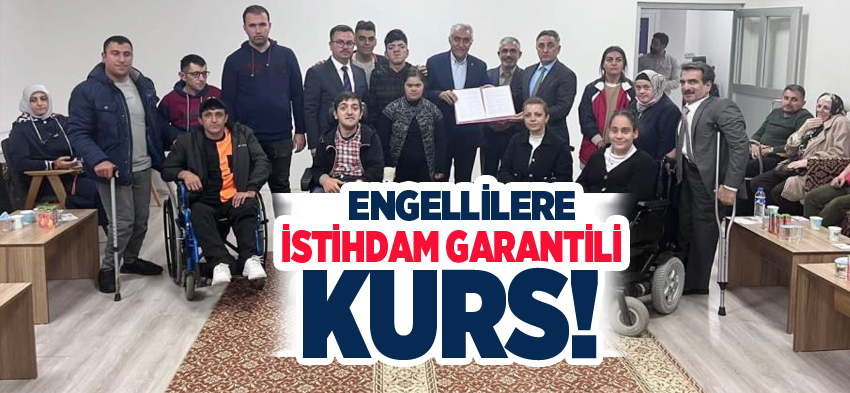 Erzurum’da İş Kur ve Büyükşehir işbirliği ile engelliler için “Satın Alma Görevlisi” kursu açıldı.