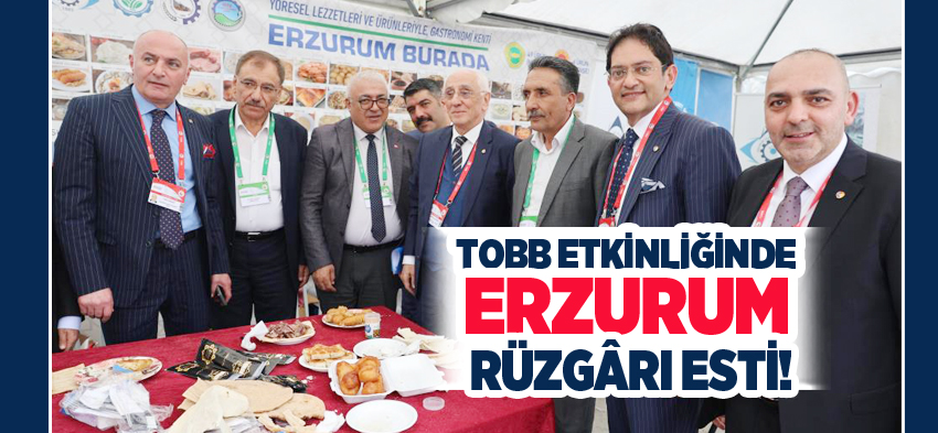Etkinlik alanında kurulan Erzurum standında coğrafi işaretli ürünler katılımcılardan tam not aldı.
