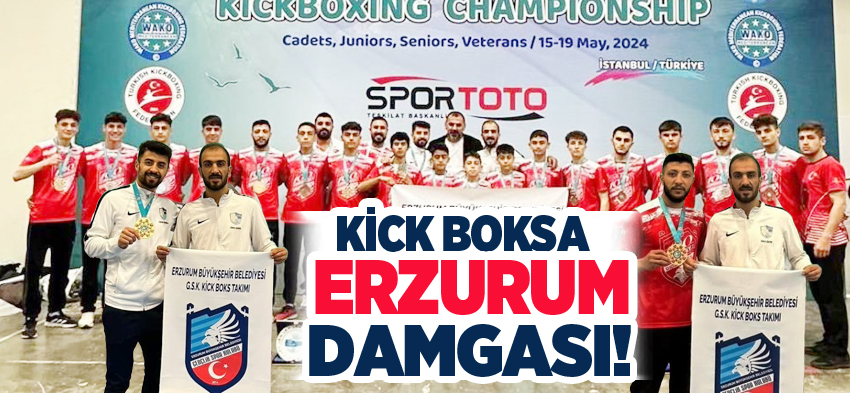 Erzurum Büyükşehir Belediyesi Gençlik Spor Kulübü Kick Boksa Şampiyonalarına damga vurdu!..