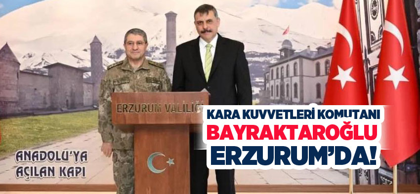 Kuvvetleri Komutanı Orgeneral Selçuk Bayraktaroğlu, Vali Mustafa Çiftçi’yi makamında ziyaret etti.