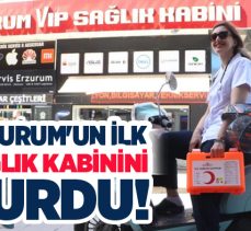 Umay Hatice Cinisli, Yukarı Mumcu’daki Erzurum’un ilk sağlık kabini ile 7 gün 24 saat hizmet veriyor.