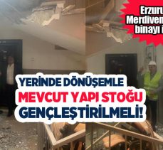 Erzurum İMO, geçtiğimiz gün Erzurum’da merdivenleri çöken bina ile alakalı yerinde inceleme yaptı.