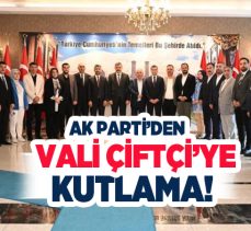 Vali Çiftçi, AK Parti Erzurum İl Başkanı İbrahim Küçükoğlu ve yönetim kurulu üyelerini kabul etti.