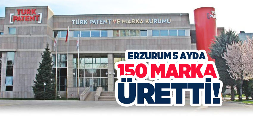Erzurum’dan Mayıs ayında 45, bu yılın ilk 5 ayında ise 150 marka başvurusunun yapıldığı bildirildi. 
