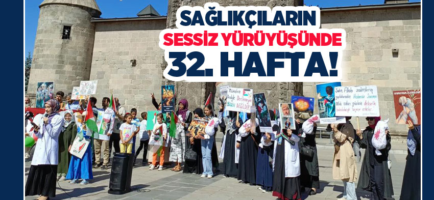 Erzurum’da 32 haftadır kesintisiz olarak düzenlenen “sessiz yürüyüş”, artan destekle devam ediyor.