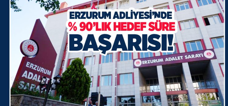 Adli Yargı Faaliyet Raporu’na Erzurum Adliyesi’ndeki dosyaların % 90’ı hedef sürede tamamlandı.