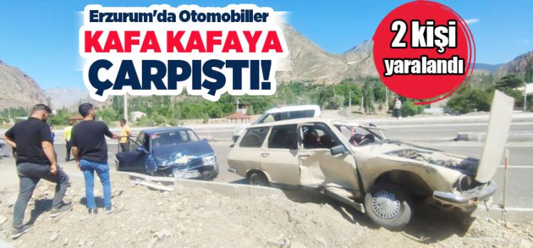 Erzurum’un Uzundere ilçesi çıkışında meydana gelen trafik kazasında 2 kişi yaralandı.