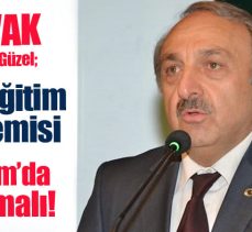 ERVAK Başkanı Güzel, Milli Eğitim Akademisi’nin Erzurum’da kurulması için çağrıda bulundu.