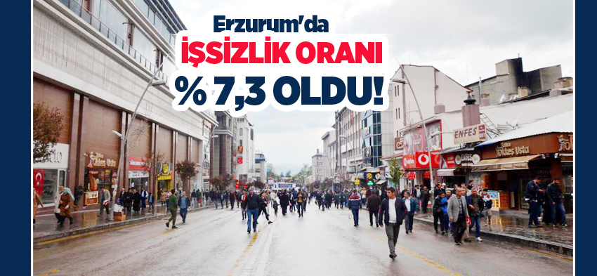 Erzurum’da istihdam oranı % 48,1 olarak gerçekleşti ve ülke sıralamasında 43’üncü sırada yer aldı.