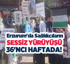 Sağlık çalışanlarının 36 haftadır kesintisiz olarak düzenlenen sessiz yürüyüşü, bu hafta da devam etti.