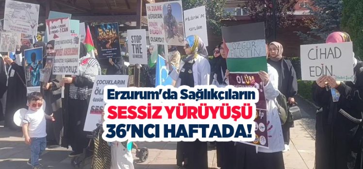 Sağlık çalışanlarının 36 haftadır kesintisiz olarak düzenlenen sessiz yürüyüşü, bu hafta da devam etti.