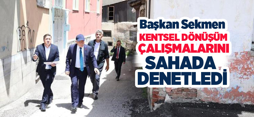Büyükşehir Belediye Başkanı Mehmet Sekmen, Pelit Meydanı’ndaki çalışmaları yerinde inceledi.