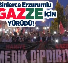 ESTP tarafından düzenlenen Filistin’e destek yürüyüşüne binlerce Erzurumlu destek verdi.