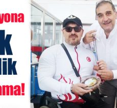 Engelli milli bilek güreş sporcusu Gökhan Seven, katılacağı turnuvaya Erzurum’dan tek kişiyle uğurladı.