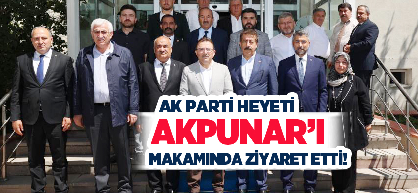 AK Parti Heyeti, Aziziye Belediye Başkanı Emrullah Akpunar’ı makamında ziyaret etti…