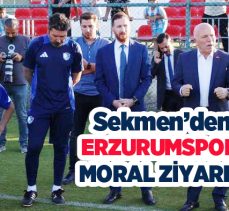 Başkan Sekmen, Erzurumspor Kulüp Başkanı Ahmet Dal’la birlikte takımın antrenmanı izledi.
