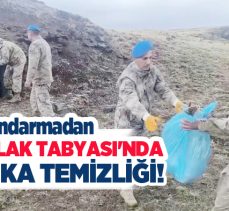 Erzurum jandarma ekipleri kendilerine zimmetlenen tarihi eserde temizlik ve bakım operasyonu yaptı.