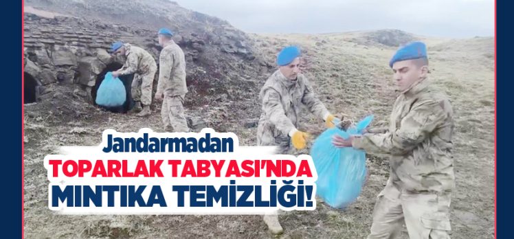 Erzurum jandarma ekipleri kendilerine zimmetlenen tarihi eserde temizlik ve bakım operasyonu yaptı.