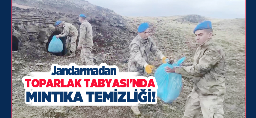 Erzurum jandarma ekipleri kendilerine zimmetlenen tarihi eserde temizlik ve bakım operasyonu yaptı.