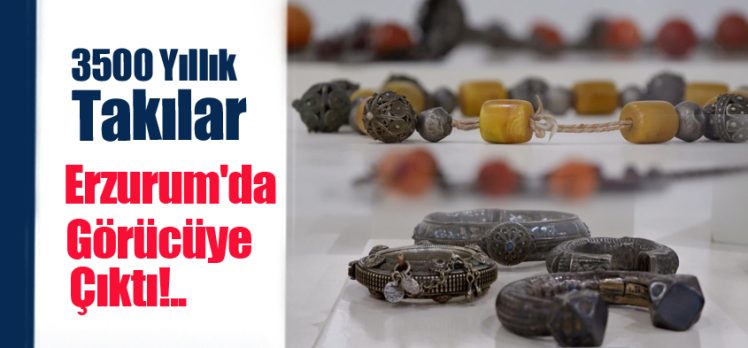 Erzurum Müzesi’nde içlerinde 3 bin 500 yıllık takıların da bulunduğu 175 eser, görücüye çıktı.