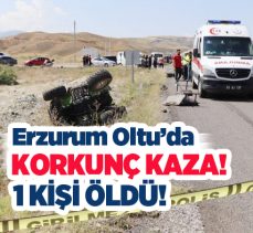 Erzurum’un Oltu ilçesinde meydana gelen trafik kazasında, ATV sürücüsü yaşamını yitirdi.