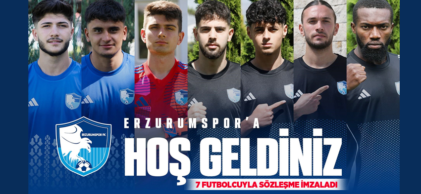 Trendyol 1. Lig takımdan Erzurumspor FK, 7 futbolcu ile resmi sözleşme imzaladı!……..