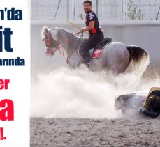 Erzurum’da cirit müsabakaları zaman zaman yürekleri ağızlara getiren anlara sahne oluyor.