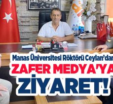 Kırgızistan-Türkiye Manas Üniversitesi Rektörü Alpaslan Ceylan, Zafer Medya’yı ziyaret etti..