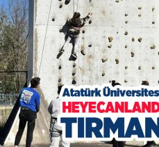 Atatürk Üniversitesi Geleneksel Spor Tırmanış Yarışması renkli görüntülere sahne oldu.