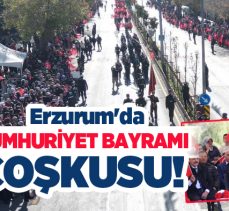 Erzurum’da 29 Ekim Cumhuriyet Bayramı’nın 101’inci yıldönümü, coşkulu törenlerle kutlandı.