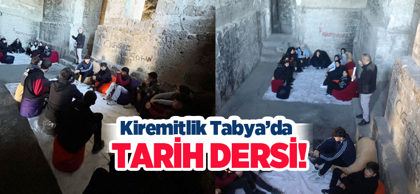 Tabya’da Tarih’ projesi kapsamında lise öğrencileri Kiremitlik Tabya’da tarih dersi işledi.