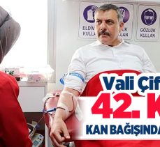 Erzurum Valisi Mustafa Çiftçi, Çat ilçesinde organize edilen kan bağışı kampanyasına katıldı.