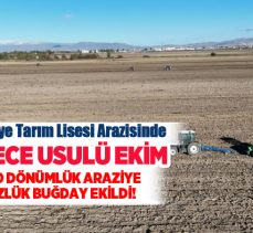 Aziziye Tarım Lisesinin 800 dönümlük arazisinde güzlük buğday ekimi için hazırlıklara başlandı.
