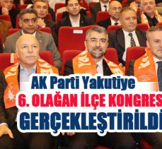 AK Parti Yakutiye 6. Olağan ilçe kongresi gerçekleştirildi. Ferit Yıldız ilçe başkanlığına getirildi.