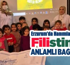 Erzurum’da Kur’an kursu öğreticileri yaptıkları sosyal sorumluluk projesi ile Filistin’e destek oldu.