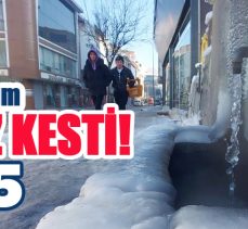 Erzurum’da donduran ve buz tutan soğuklar hayatı olumsuz şekilde etkilemeye devam ediyor.