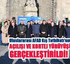 EİT ülkelerinin katılımıyla Uluslararası AFAD Kış Tatbikatı’nın açılışı ve kortej yürüyüşü gerçekleştirildi.